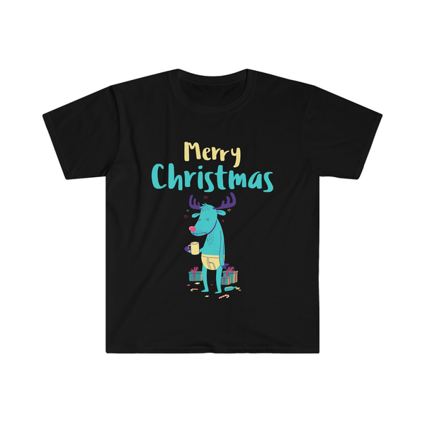 Funny Reindeer Mens Christmas Pajamas for Men Christmas Tshirt Funny Christmas Shirt Christmas Gifts