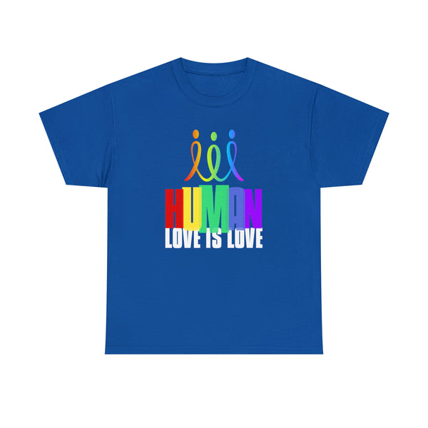 Human TShirt LGBTQ Pride Rainbow Flag Lesbian Gay Pride Ally Plus Size Clothing for Women