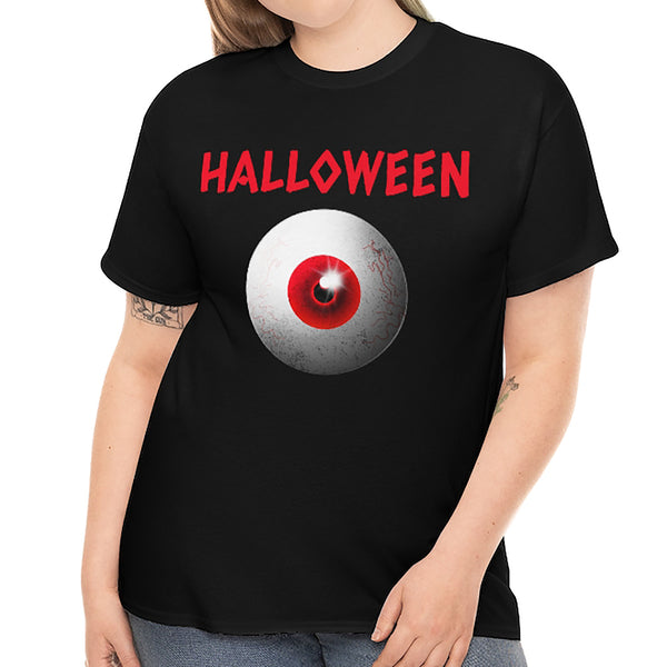 Eyeball Halloween Tops for Women Plus Size 1X 2X 3X 4X 5X Red Eye Shirt Halloween Costumes for Plus Size Women