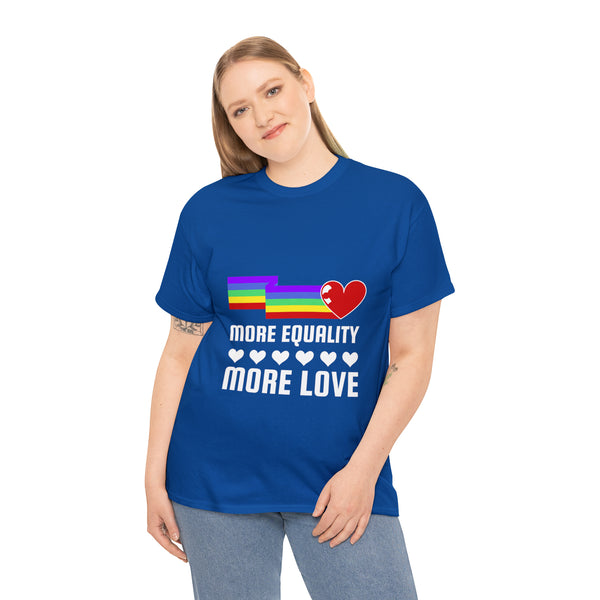 LGBT More Equality More Love LGBTQ Lesbian Gay Pride Plus Size Shirts for Women