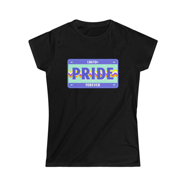 LGBTQ+ Forever LGBT Flag Lesbian Pride Month Gay Rainbow Women Tops