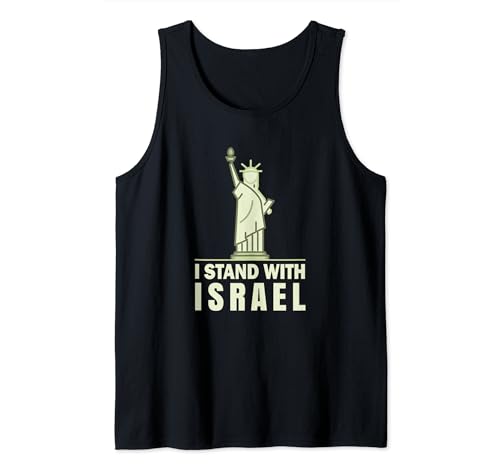 I Stand With Israel Jewish T-Shirt Israeli Flag Jewish Tank Top