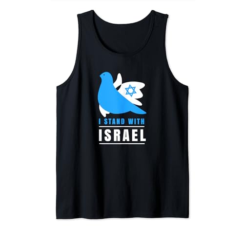 I Stand With Israel Jewish T-Shirt Israeli Flag Jewish Tank Top