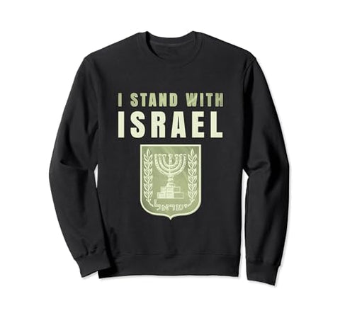 I Stand With Israel Jewish T-Shirt Israeli Flag Jewish Sweatshirt