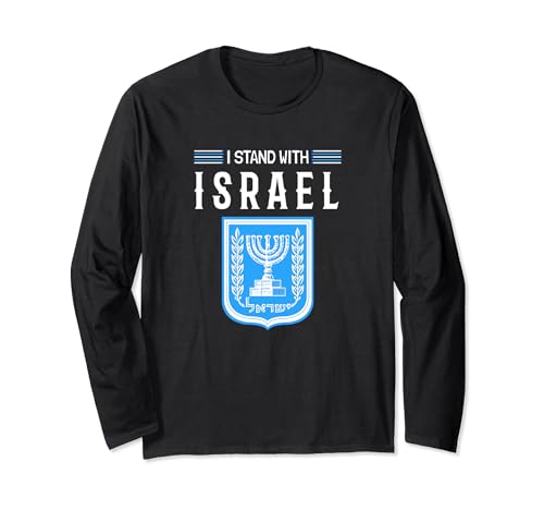 I Stand With Israel Jewish T-Shirt Israeli Flag Jewish Long Sleeve T-Shirt