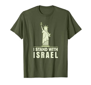 I Stand With Israel Shirt I Support Israel American USA T-Shirt
