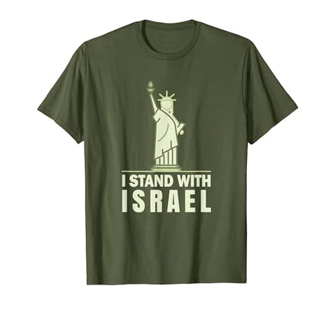 I Stand With Israel Shirt I Support Israel American USA T-Shirt