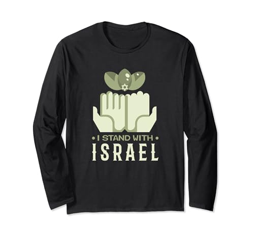 I Stand With Israel Jewish T-Shirt Israeli Flag Jewish Long Sleeve T-Shirt