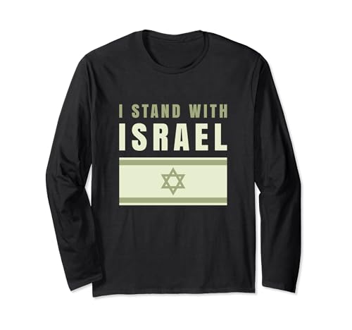 I Stand With Israel Jewish T-Shirt Israeli Flag Jewish Long Sleeve T-Shirt