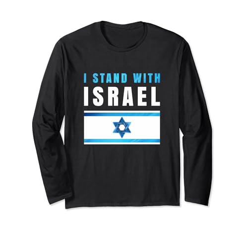 I Stand With Israel Jewish T-Shirt Israeli Flag Jewish Long Sleeve T-Shirt