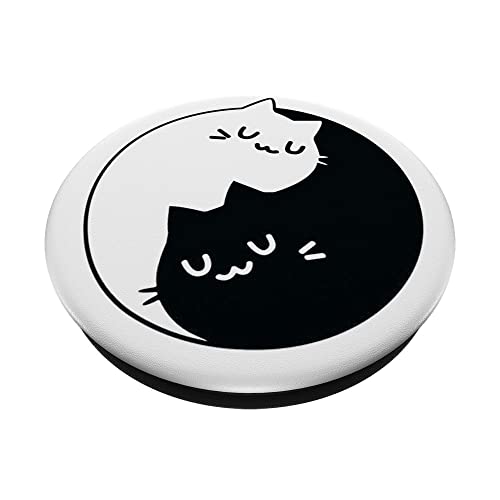 Yin Yang Cat Pop Socket for Phone PopSockets Kitten Yin Yang PopSockets Standard PopGrip