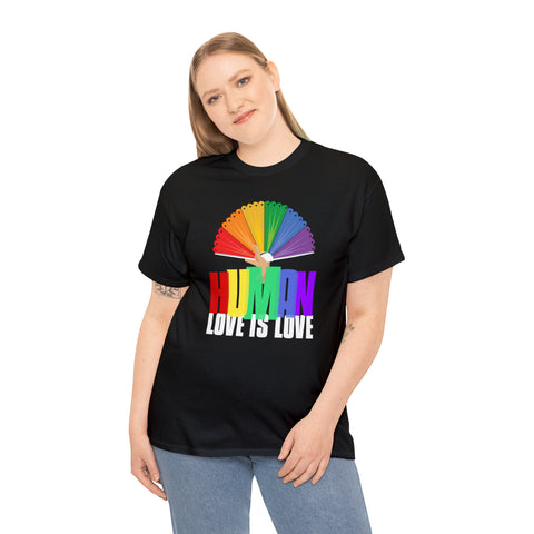 HUMAN LGBTQ Flag Gay Transgender Pride Month Rainbow Lesbian Plus Size Tops for Women