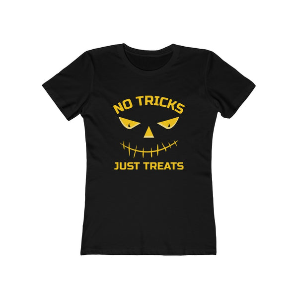 No Tricks Just Treats Halloween Shirt WomenWomens Funny Halloween Tshirts Women Halloween Clothes for Women