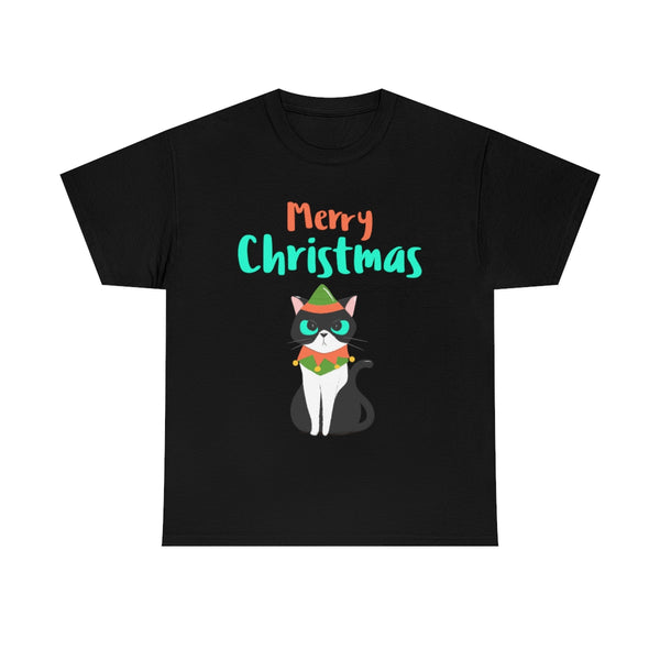Funny Cat Mens Plus Size Christmas Pajamas Christmas Tshirts for Men Funny Christmas Shirt Plus Size