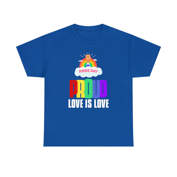 Proud LGBT Love is Love Lesbian Gay LGBT Rainbow Gay Pride Plus Size Shirts for Women