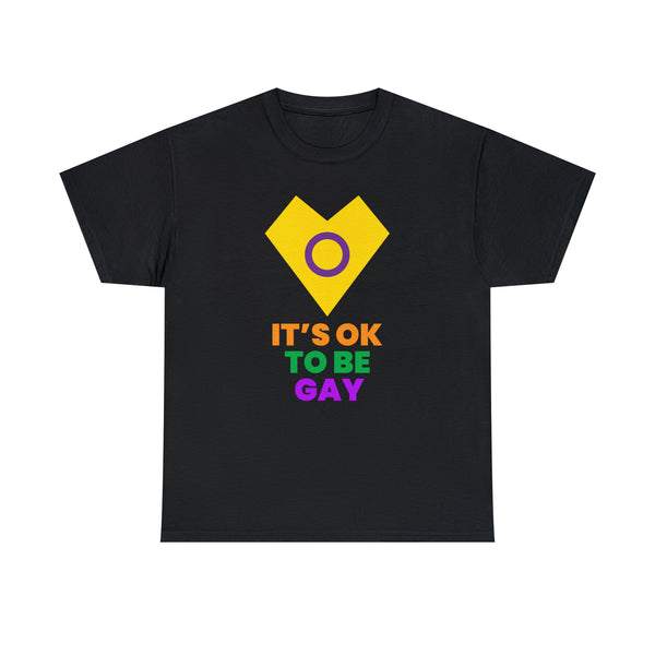 It's OK to Be Gay Pride Month Transgender Rainbow Lesbian Plus Size Tops for Women