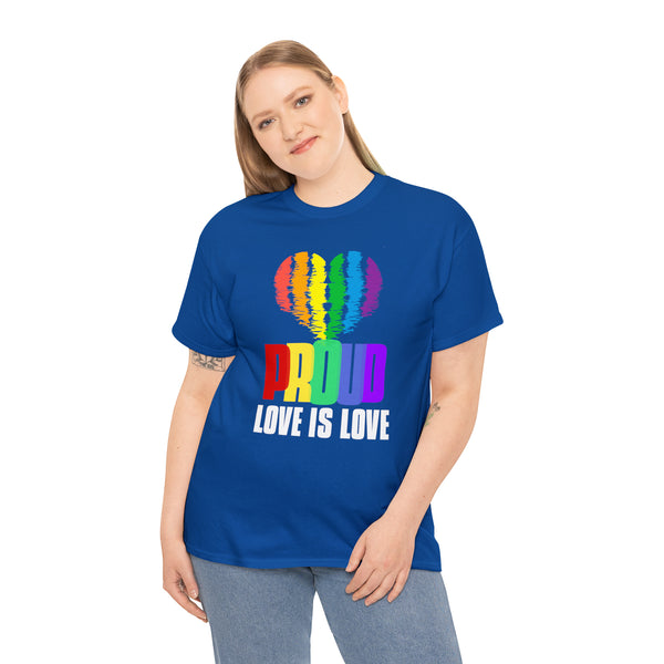 Proud LGBT TShirt Love is Love Shirt Equality Human Rights Plus Size Shirts for Women