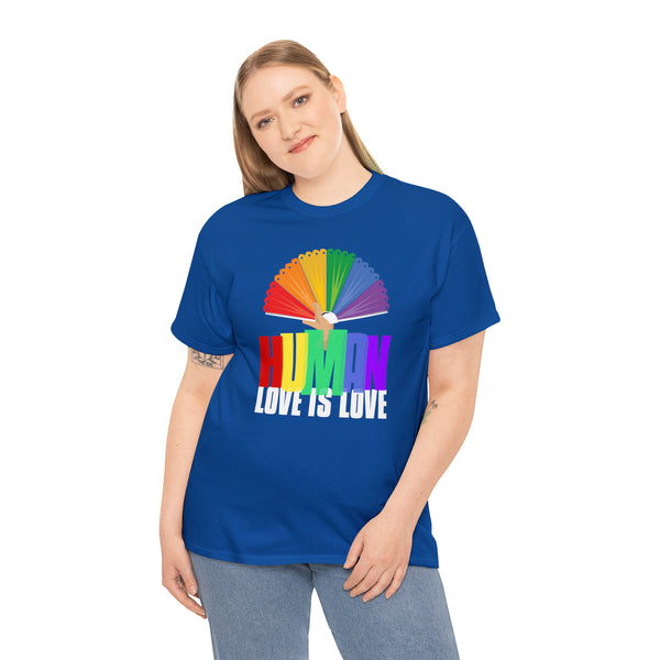 HUMAN LGBTQ Flag Gay Transgender Pride Month Rainbow Lesbian Plus Size Tops for Women