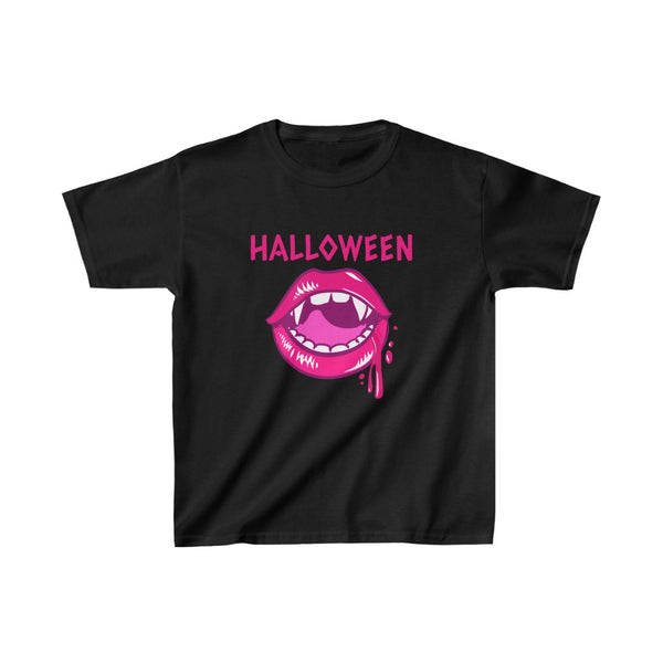 Pink Vampire Lips Kids Halloween Shirt Cute Halloween Shirts for Boys Halloween Shirts for Kids