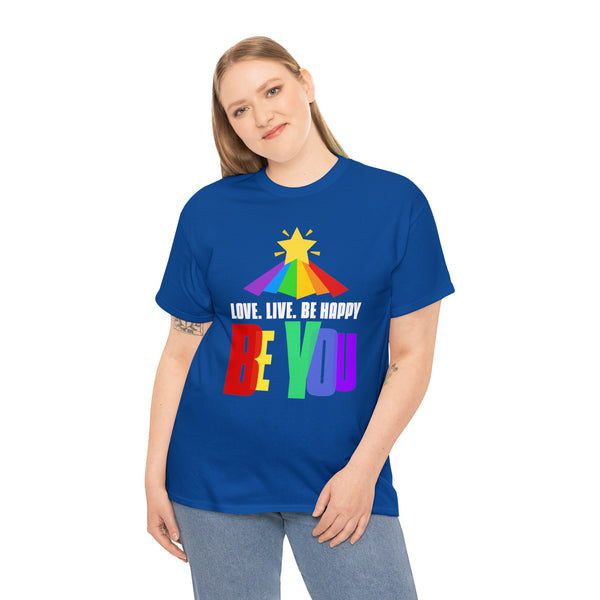 Be You Shirt LGBTQ Pride Rainbow Flag Lesbian Gay Pride Ally Womens Plus Size Tops