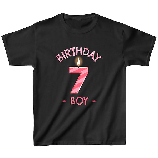 7th Birthday Candle 7th Birthday Boy Shirt 7 Year Old Boy 7th Birthday Shirts for Boys Birthday Gift