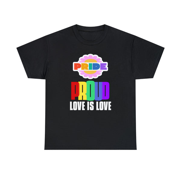 Proud LGBT TShirt Love is Love Tee Rainbow Gay Lesbian Pride Plus Size Shirts for Women