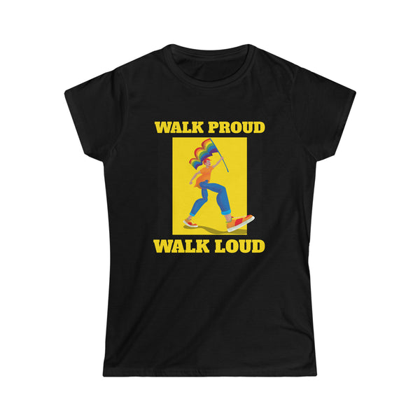 LGBT Pride Day Walk Proud Walk Loud Pride Day Parade Women Tops