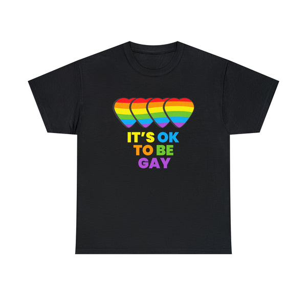 It's OK to Be Gay Pride Month LGBTQ Rainbow Lesbian Gay Womens Plus Size Tops