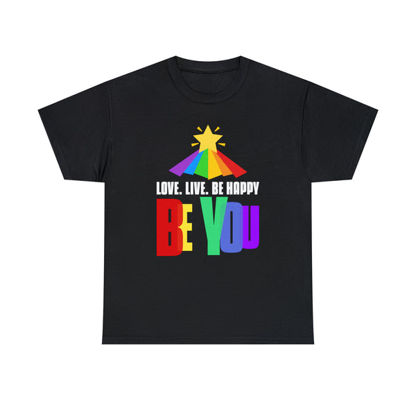 Be You Shirt LGBTQ Pride Rainbow Flag Lesbian Gay Pride Ally Womens Plus Size Tops