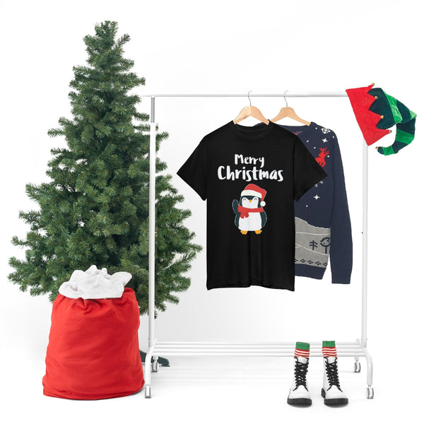 Santa Penguin Plus Size Christmas Shirts for Men Plus Size Funny Christmas T Shirts for Men Plus Size