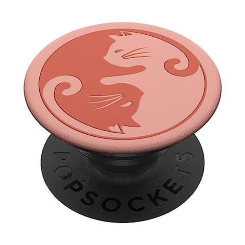 Yin Yang Cat Pop Socket for Phone PopSockets Rose Pink PopSockets Standard PopGrip