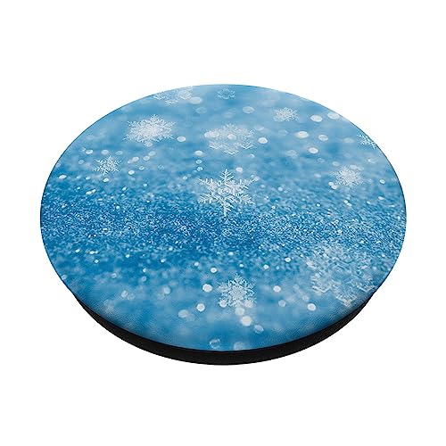 Blue Snowflake Pop Sockets Winter Blue PopSocket Blue PopSockets Standard PopGrip