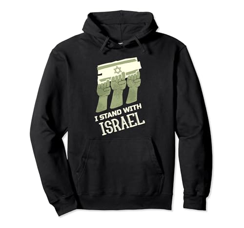 I Stand With Israel Jewish T-Shirt Israeli Flag Jewish Pullover Hoodie