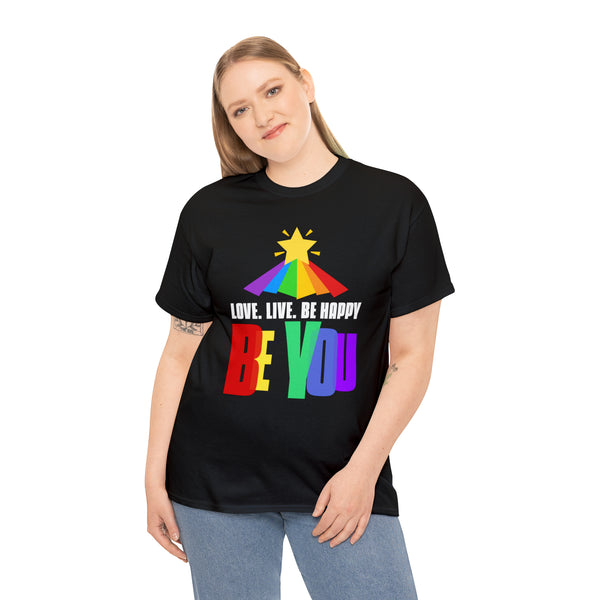 Be You Shirt LGBTQ Pride Rainbow Flag Lesbian Gay Pride Ally Womens Plus Size Tops