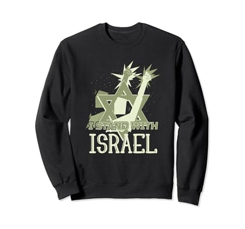 I Stand With Israel Jewish T-Shirt Israeli Flag Jewish Sweatshirt