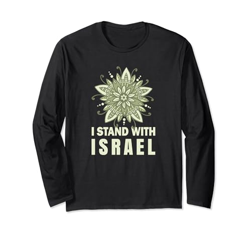 I Stand With Israel Jewish T-Shirt Israeli Flag Jewish Long Sleeve T-Shirt