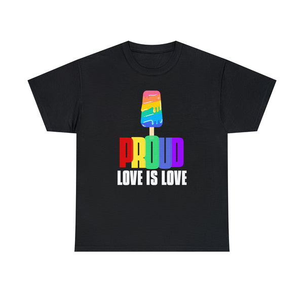 Proud LGBT Shirt Love is Love Shirt LGBTQ Pride Gay Lesbian Plus Size Clothing for Women