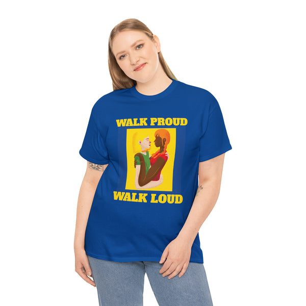 Walk Proud Walk Loud Pride Day Parade Shirt Gay Pride LGBT Plus Size Shirts for Women