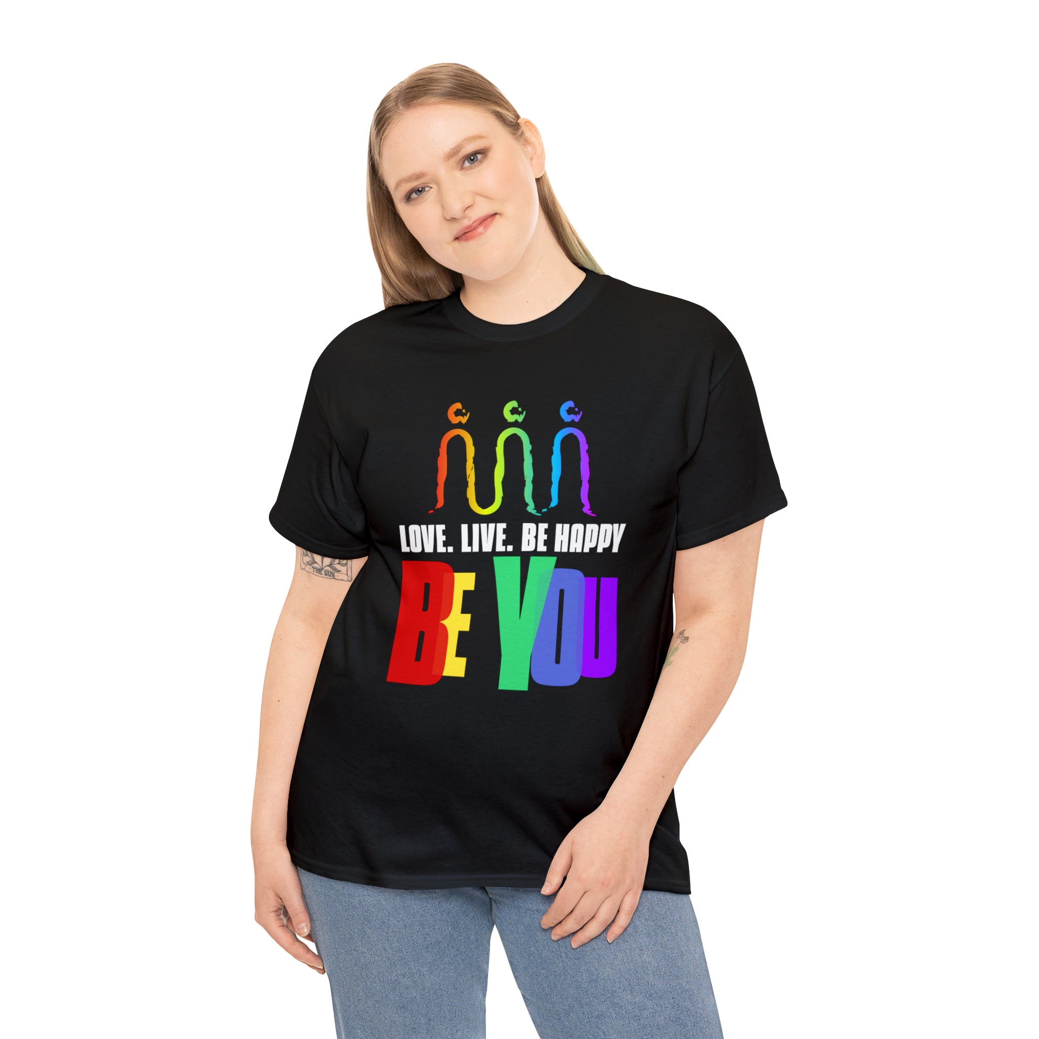 Be You LGBT Flag Lesbian Pride Month Transgender Gay Rainbow Plus Size Clothing for Women