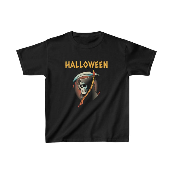 Bloody Skeleton Shirts for Boys Halloween Shirt Grim Reaper Halloween Shirts for Boys Kids Halloween Shirt