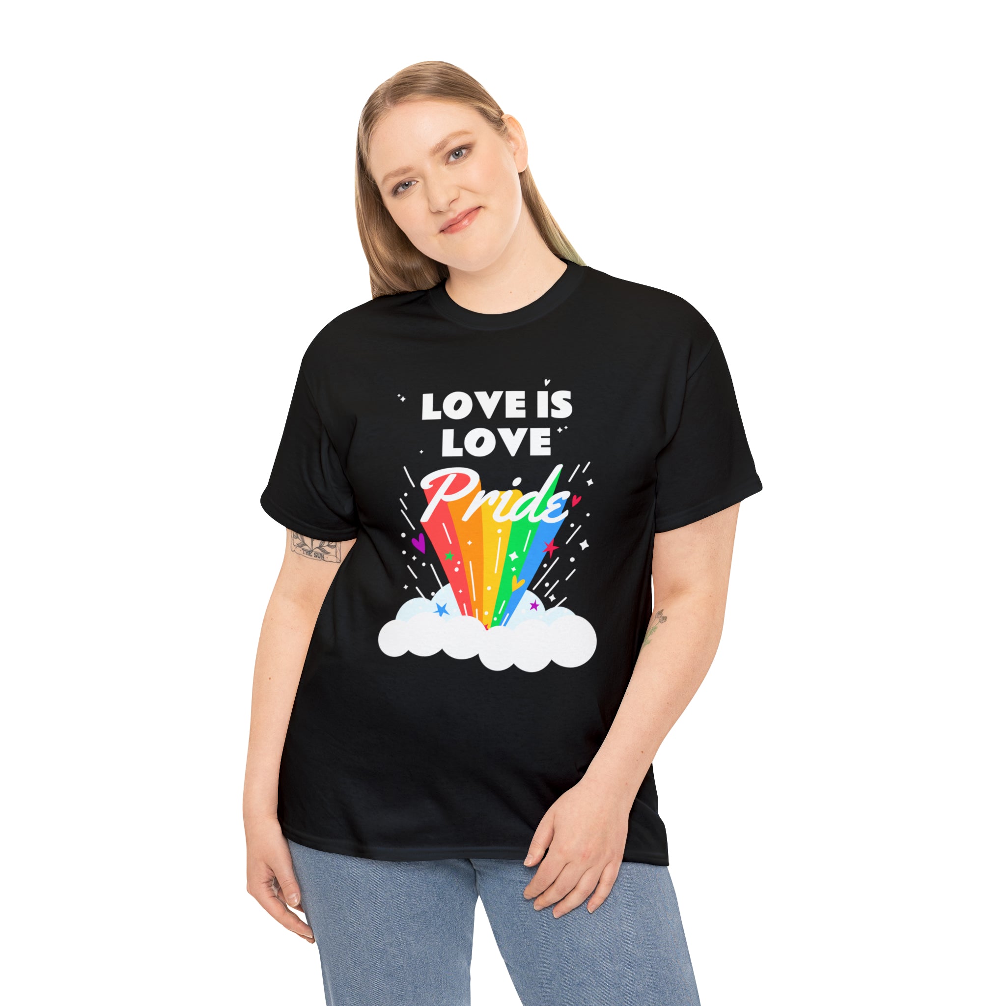 Love is Love Gay LGBTQ Flag Gay Lesbian Pride Month Rainbow Plus Size Tops for Women