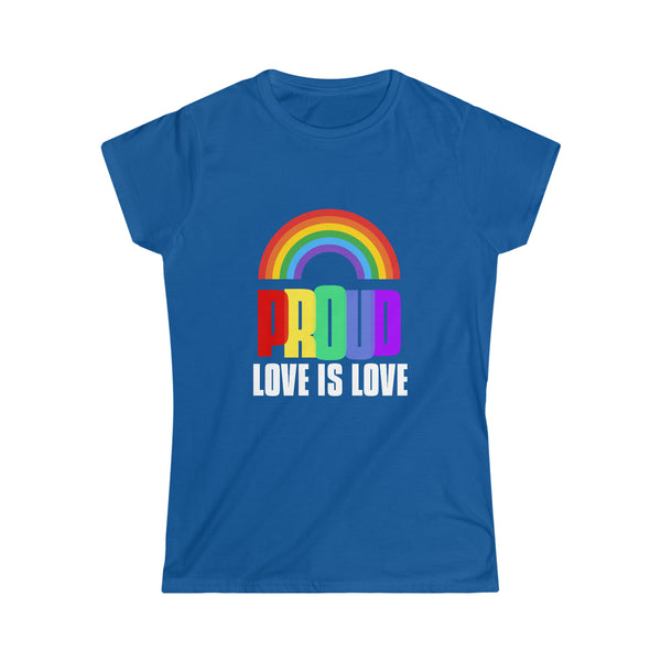 Proud LGBTQ Love is Love Lesbian Gay Bisexual Transgender Womens Shirts