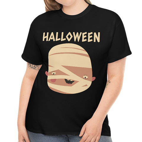 Cute Mummy Halloween Shirts for Women Plus Size 1X 2X 3X 4X 5X Cute Plus Size Halloween Costumes for Women