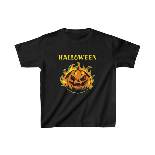 Flaming Pumpkin Shirt Girls Halloween Shirt Pumpkin Tshirts Girls Halloween Shirt Kids Halloween Shirt