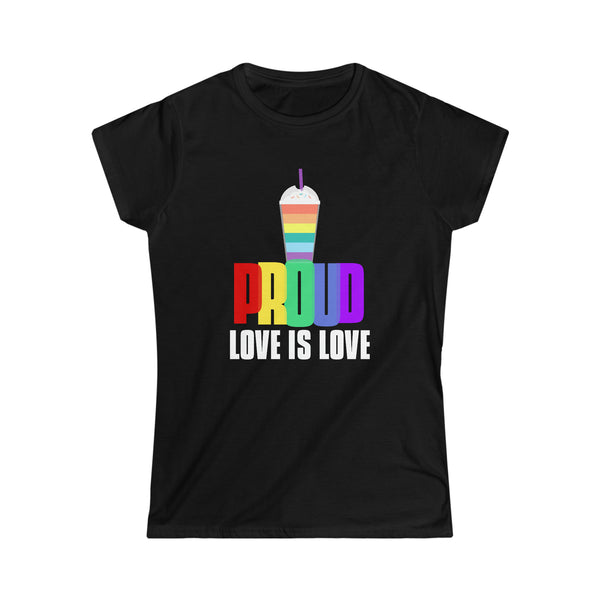 Proud LGBT Shirt Love is Love TShirt LGBTQ Pride Lesbian Gay Shirts for Women