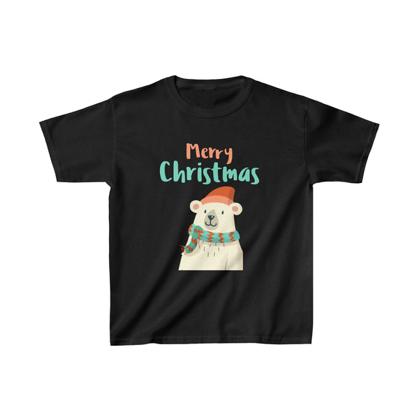 Cute Polar Bear Boys Christmas Tshirts Cute Kids Christmas Shirt for Boys Christmas T Shirts for Boys