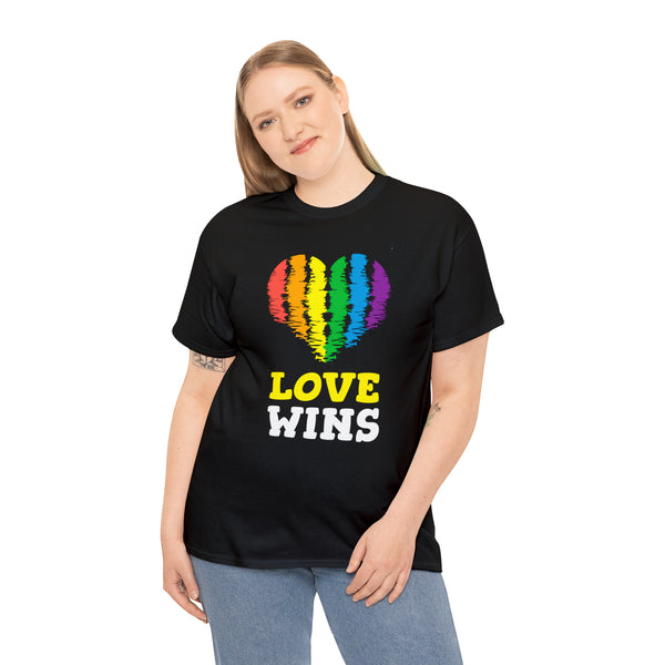 Love Wins LGBT Gay Pride Month Transgender Rainbow Lesbian Womens Plus Size Tops