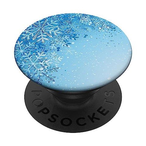 Blue Frost Snowflake X-Mas PopSocket for Phone Christmas PopSockets Standard PopGrip