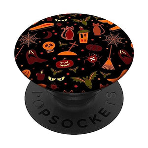 Halloween Popsocket Orange & Black Popsocket for Halloween PopSockets Standard PopGrip