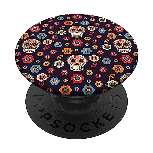 Day of the Dead Skull Pop Socket for Phone PopSockets Skull PopSockets Standard PopGrip